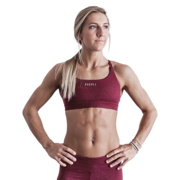 NOBULL PROJECT Set High Rise Plush Heather Leggings 21" in Wine Red XL Top / L - Picture 15 of 15